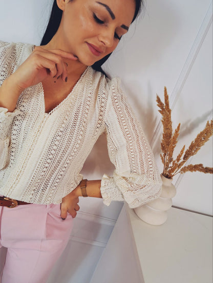 Sienna® | Top Bohème Crochet - Col V