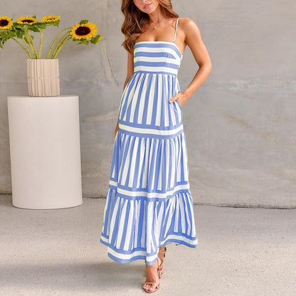 Biarritz® | Robe Maxi Longue Rayée