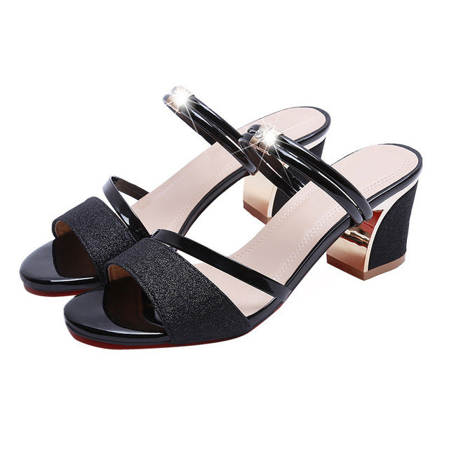 Céleste® | Sandales à Talon Pailleté Monaco
