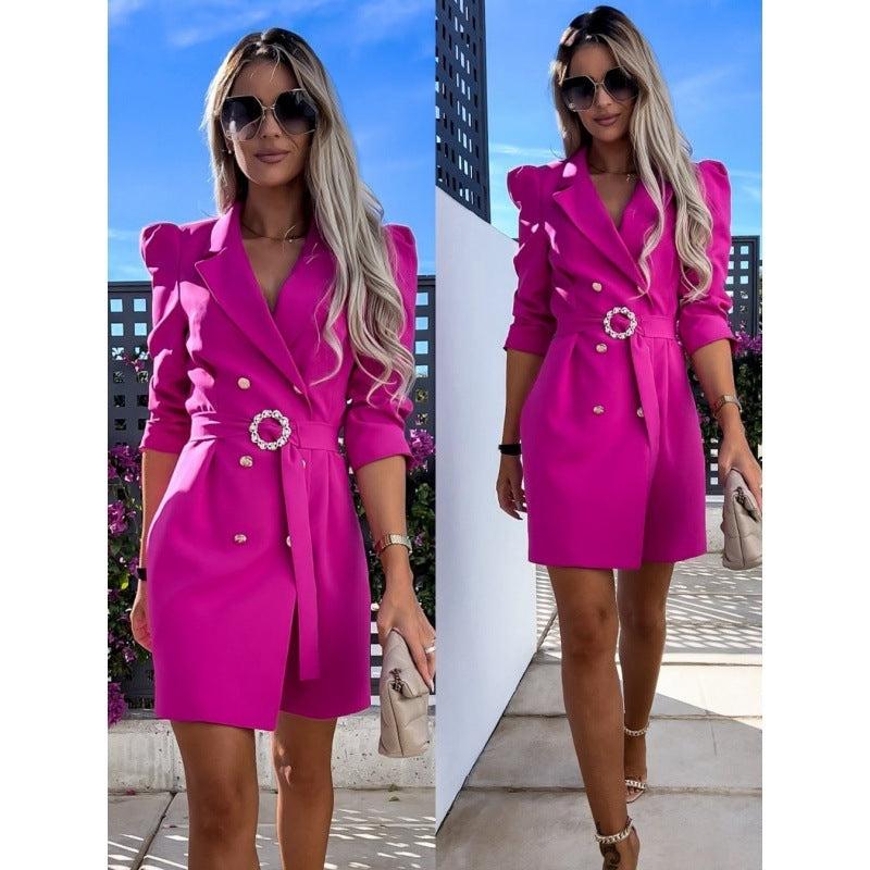 Lilas | Robe Blazer Ceinturée