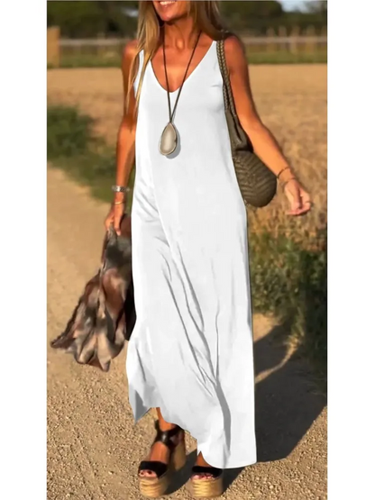 Luminelle® | Robe Longue Fluide à Col V