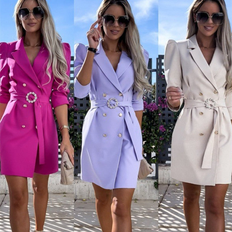 Lilas | Robe Blazer Ceinturée