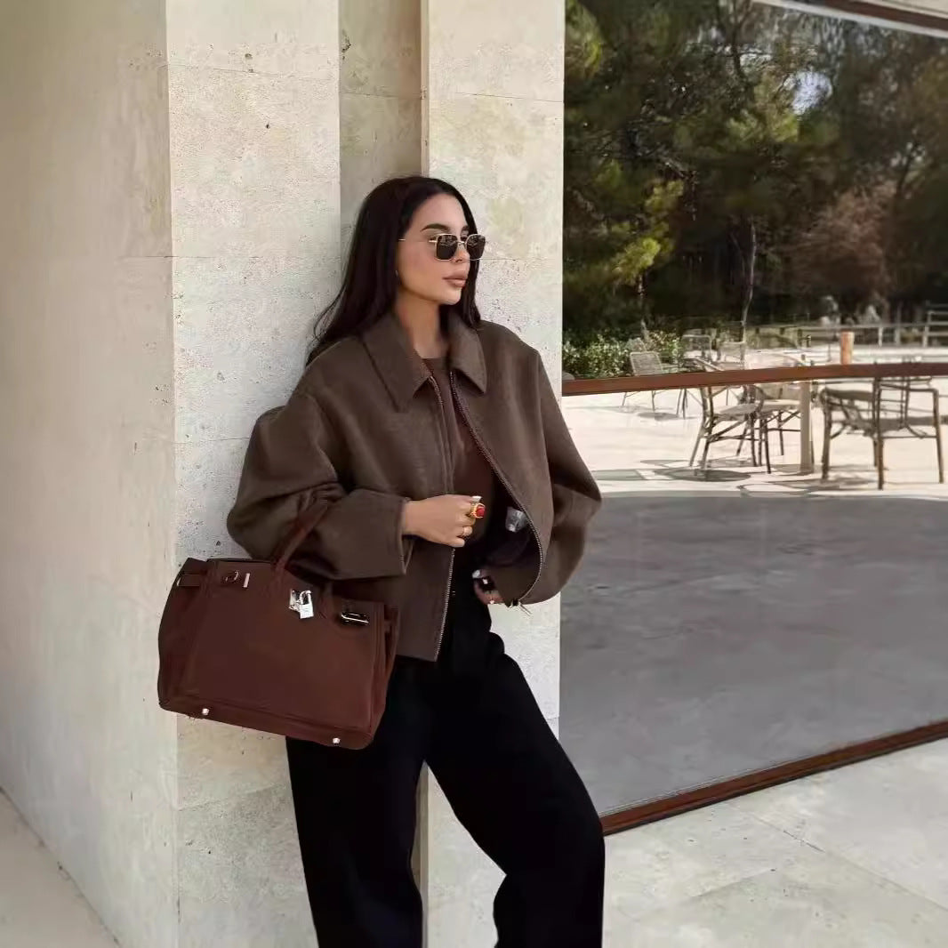 Athéna | Blouson Laine Zippé
