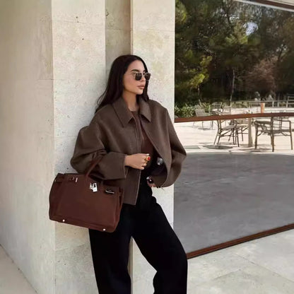 Athéna | Blouson Laine Zippé