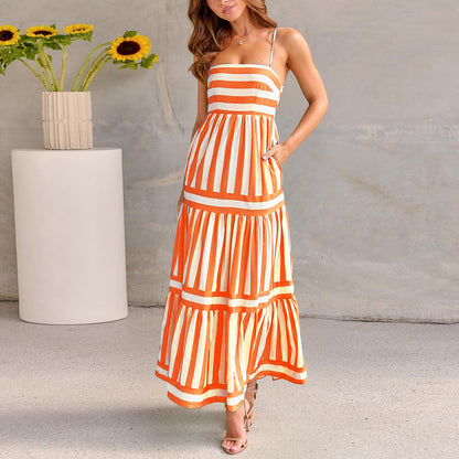 Biarritz® | Robe Maxi Longue Rayée