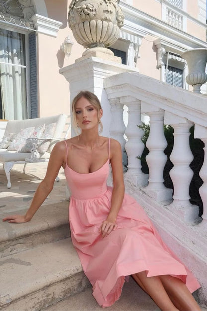 Juliette® | Robe Midi Bustier à Fines Bretelles