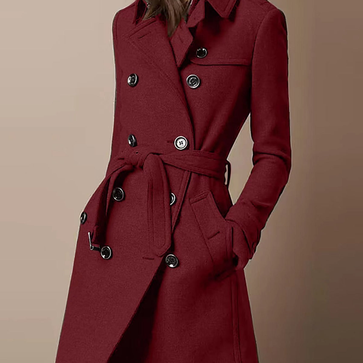Automne | Manteau Ceinturé Élégant