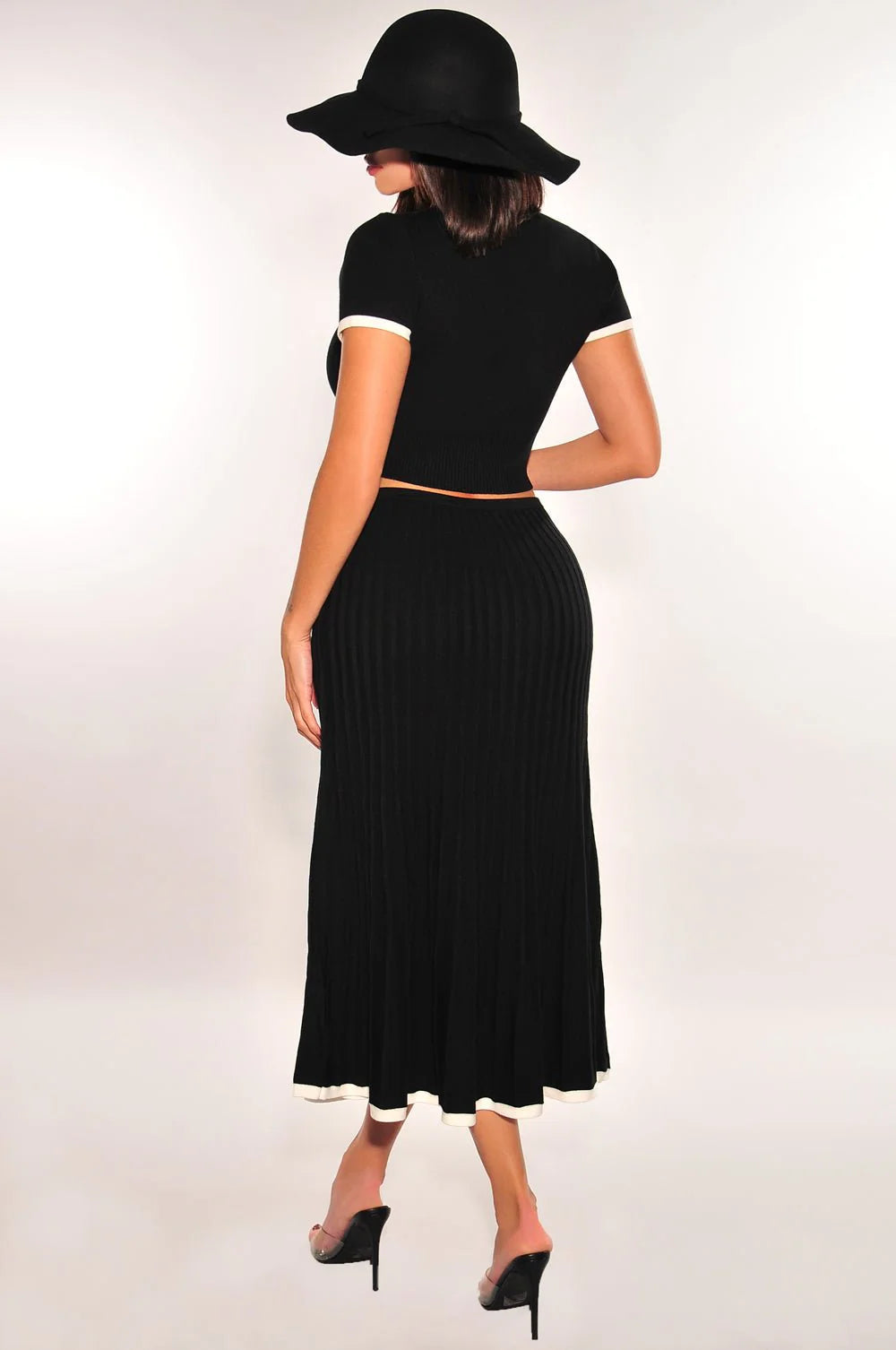 Côme® | Ensemble Tricot Jupe Plissée