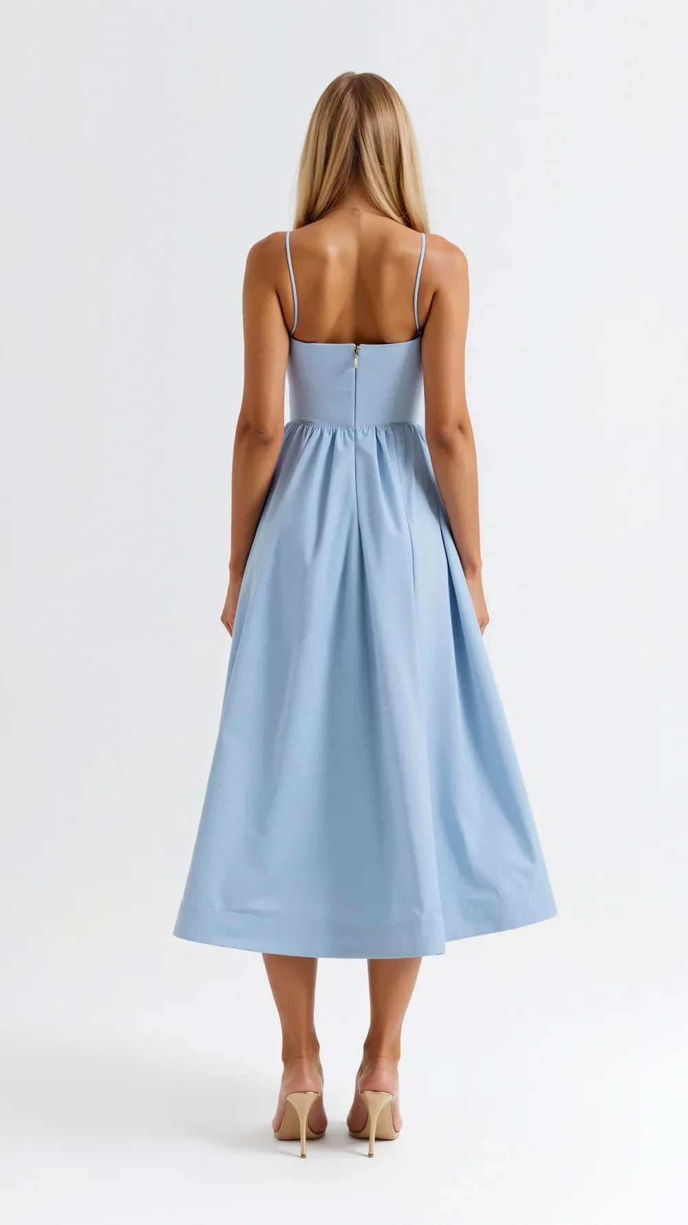 Juliette® | Robe Midi Bustier à Fines Bretelles