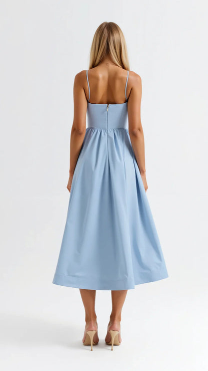 Juliette® | Robe Midi Bustier à Fines Bretelles