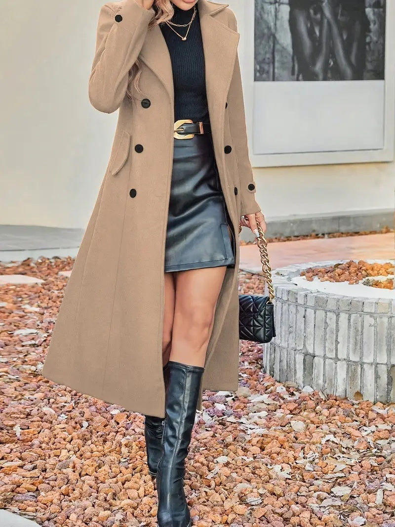 Élégance | Manteau Long Croisé