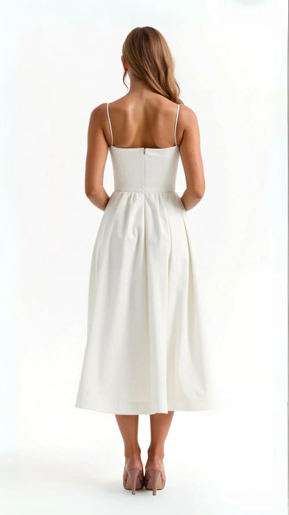 Juliette® | Robe Midi Bustier à Fines Bretelles